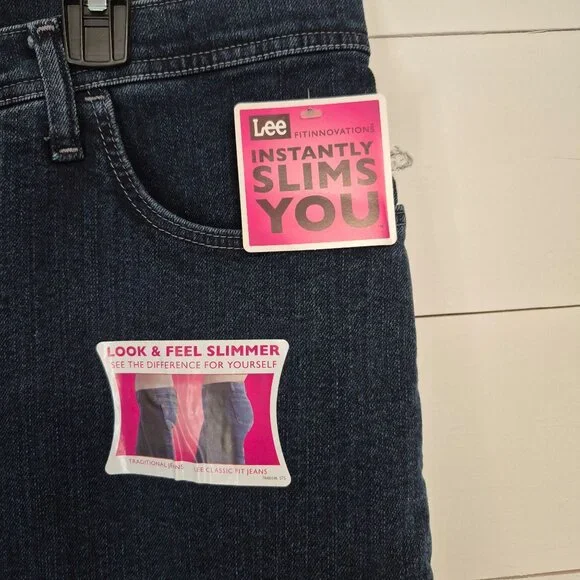 Lee Womens Classic Fit Straight Leg Jeans Instantly Slims You 18W Medium Stretch - Picture 3 of 7